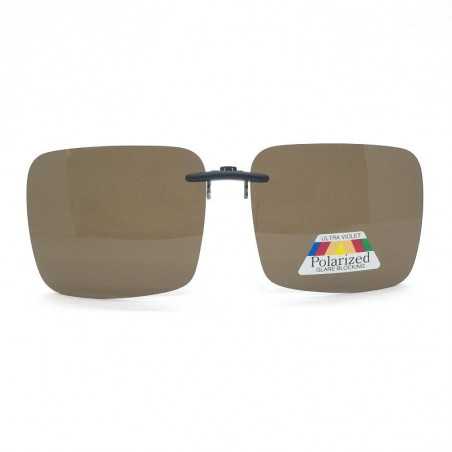 Hnedý pevný šoférsky slnečný klip na dioptrické okuliare CL5B CE