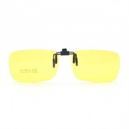 Žltý šoférsky vyklápací slnečný klip na dioptrické okuliare CL6Y