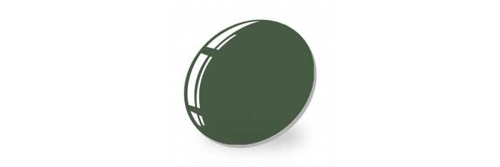 Slnečné 80% zafarbené zelené dioptrické sklo - 1