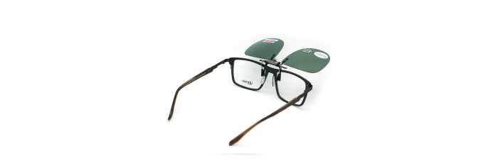 Zelený slnečný vyklápací klip na dioptrické okuliare 108-4 Relako - 4