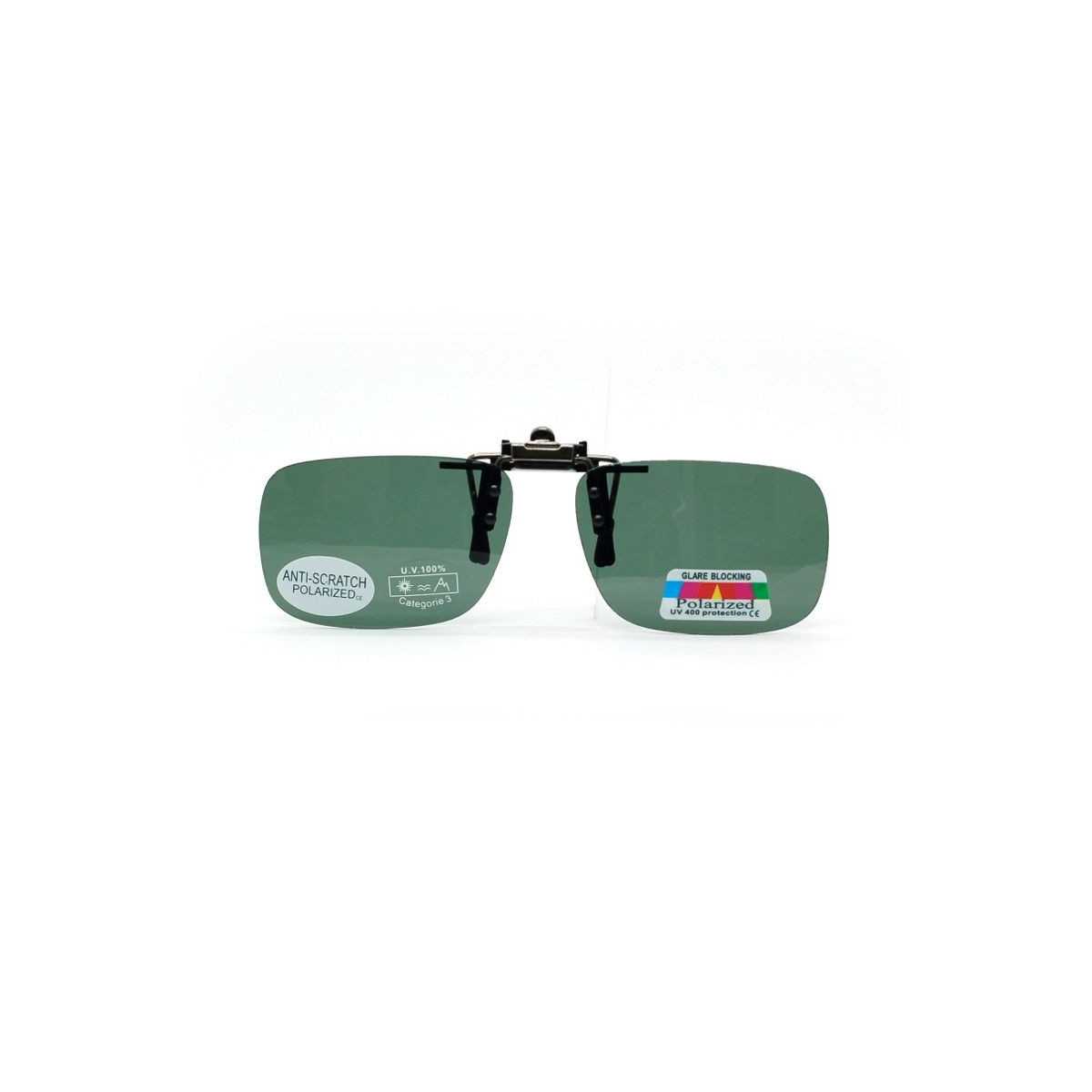 Zelený slnečný vyklápací klip na dioptrické okuliare 107-4 Relako - 1