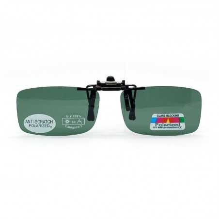 Zelený slnečný vyklápací klip na dioptrické okuliare 106-4