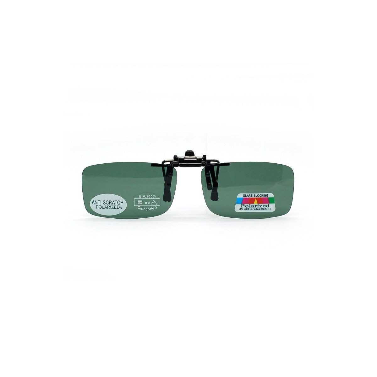 Zelený slnečný vyklápací klip na dioptrické okuliare 106-4 Relako - 1
