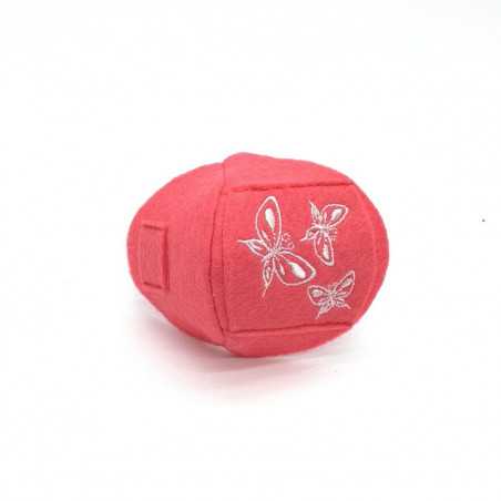 Okluzor textilný nasúvací - ružový motýliky obojstranný