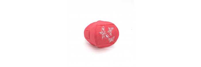 Okluzor textilný nasúvací - ružový motýliky obojstranný - 1