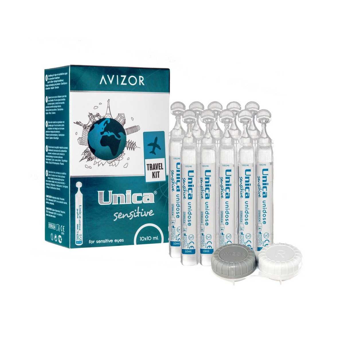 Unica Sensitive 10x10 ml. roztok na kontaktné šošovky - citlivé oči Avizor - 1