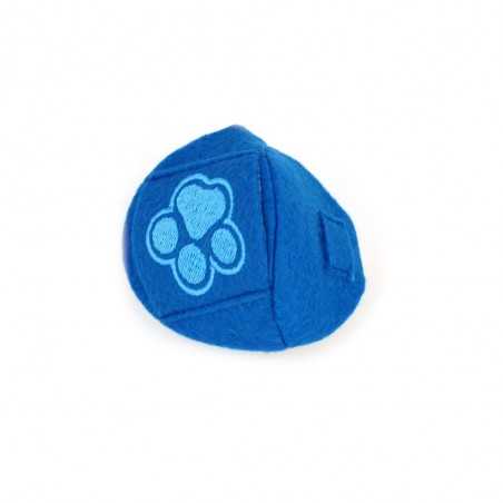 Okluzor textilný nasúvací - modrý labka obojstranný