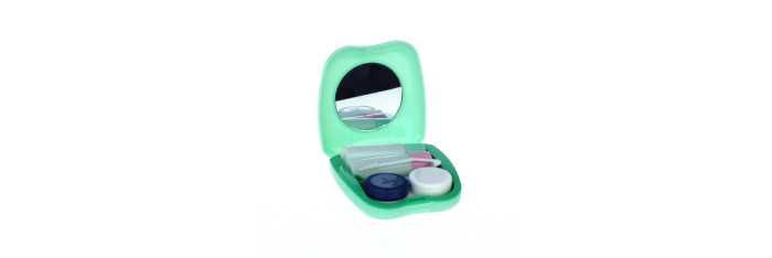 Puzdro na kontaktné šošovky zelené - set - 2