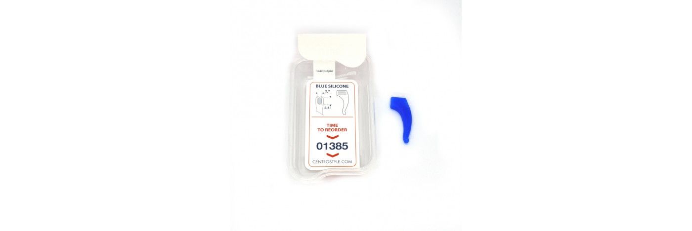 Silikónové zarážky na straničky (pár) - modré plné 01385 - 2