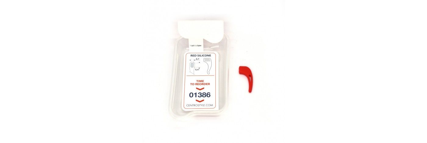 Silikónové zarážky na straničky malé (pár) - červené - 2,7mm - 2