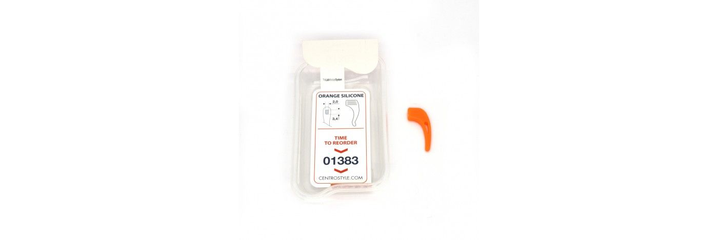Silikónové zarážky na straničky (pár) - oranžové 01383 - 2