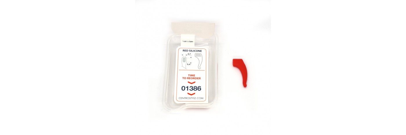 Silikónové zarážky na straničky (pár) veľké - červené plné - 2