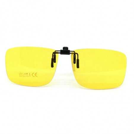 Žltý šoférsky slnečný klip na dioptrické okuliare
