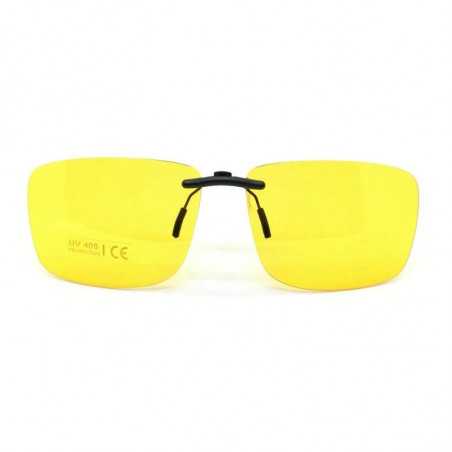 Žltý pevný šoférsky slnečný klip na dioptrické okuliare CL10Y
